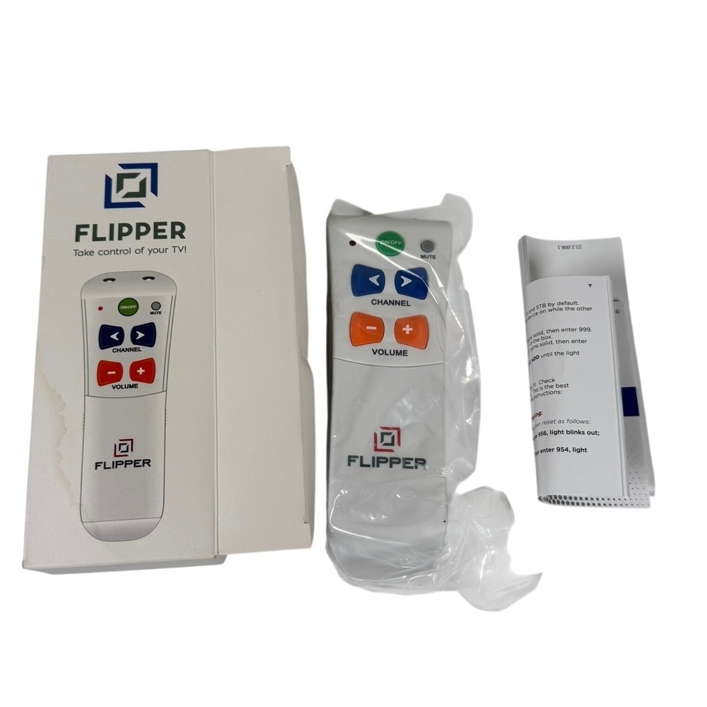 Flipper Big Button Universal TV Remote Senior Elderly Assistive Easy to Read